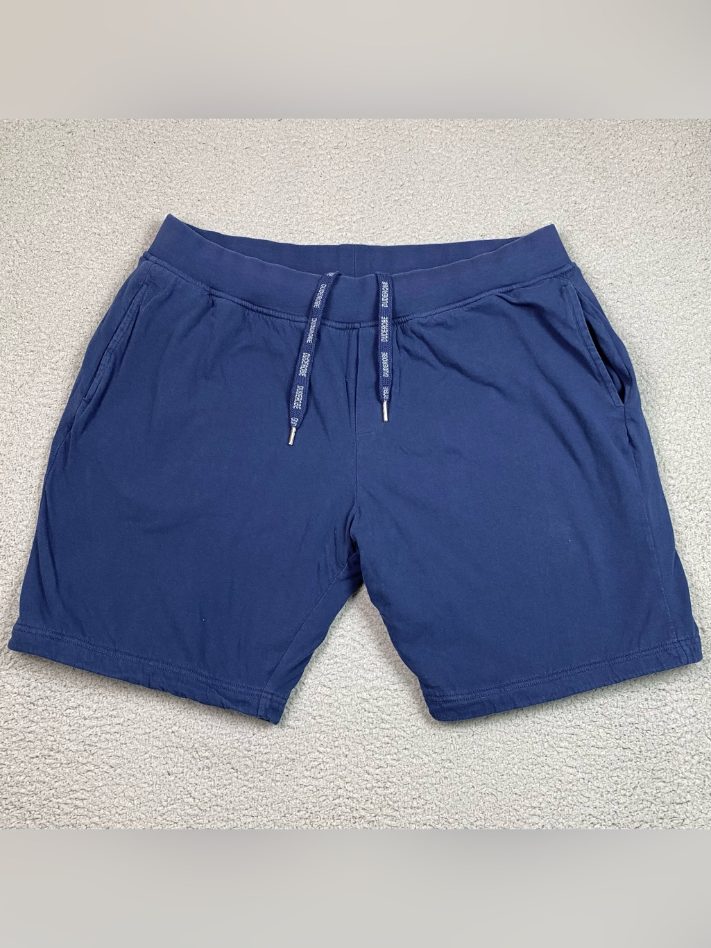 Dude Robe Shorts Men's Size L/Xl Blue French Terry Soft Comfort Lounge Sleep